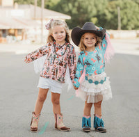 Turquoise Cowgirl Long Sleeve Top (3T-5T)