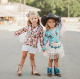 Turquoise Cowgirl Long Sleeve Top (3T-5T)