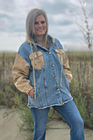 Bandana Denim Shacket
