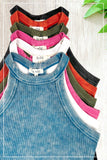 Mineral Washed Y Back Tank Top