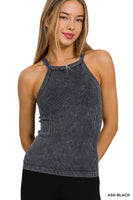 Ribbed Cami Top • Bone or Ash Black
