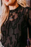 3D Printed All About Cactus Mesh Top • Black