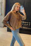 Mocha Edgey Crewneck