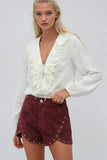 Fallon Studded Suede Shorts
