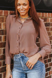 Sedona Chiffon Button Down Top