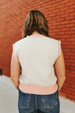 Pink Bronc Sleeveless Sweater