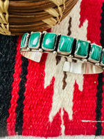 Navajo Sterling Silver & Malachite Cuff Bracelet