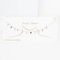 Dangling Stars Necklace • Silver or Rose Gold