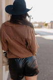 ACRES BUTTON UP • SADDLE