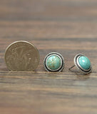 10mm Turquoise Stud Earrings • 720598