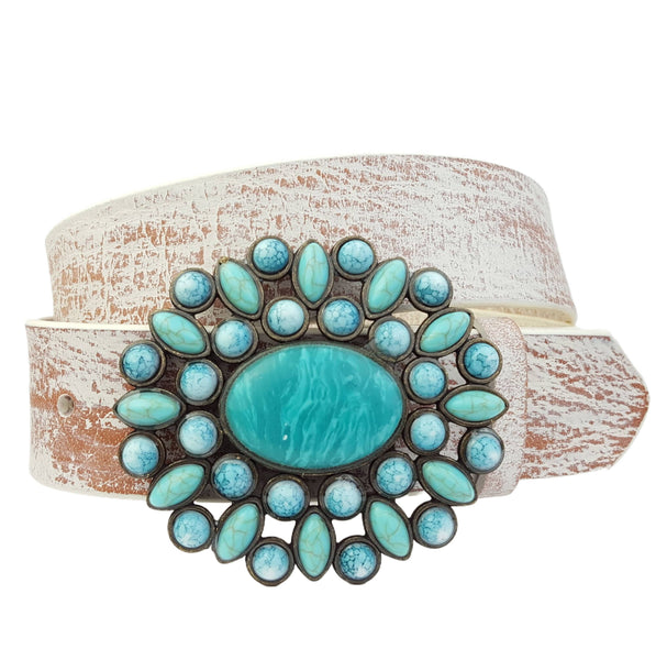 Turquoise Flower Belt