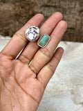 Handmade Sterling Silver Wild Horse Magnesite with Kingman Turquoise