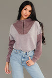 Mixed Media Quarter Zip Sweatshirt