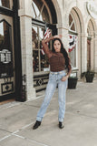 Chocolate Mesh Top