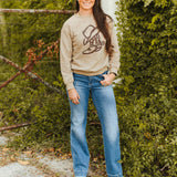 Cowboy Hat Boot Embroidered Crewneck