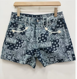 Navy Bandana Shorts