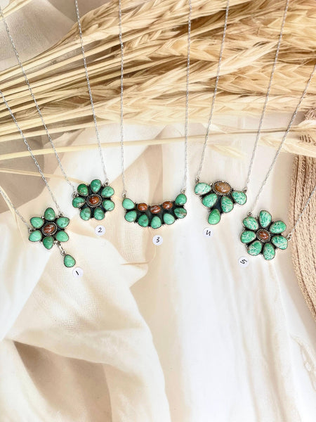 Varascite & Deer Fawn Necklace