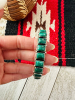 Navajo Sterling Silver & Malachite Cuff Bracelet