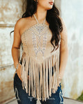 Fringe Halter Top