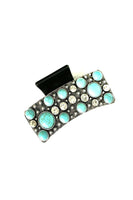 Bling & Turquoise Hair Claw Clip