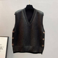 Vintage Vibes Sweater Vest • Black or Khaki