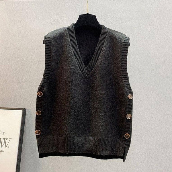 Vintage Vibes Sweater Vest • Black or Khaki