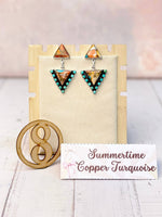 Solstice Edge Stone Drop Earrings • Multiple Options
