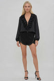Fallon Studded Suede Shorts