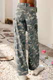 Camo Denim Cargo Pants