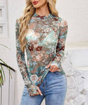 Floral Mesh Top