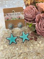 Star Turquoise Post Earrings